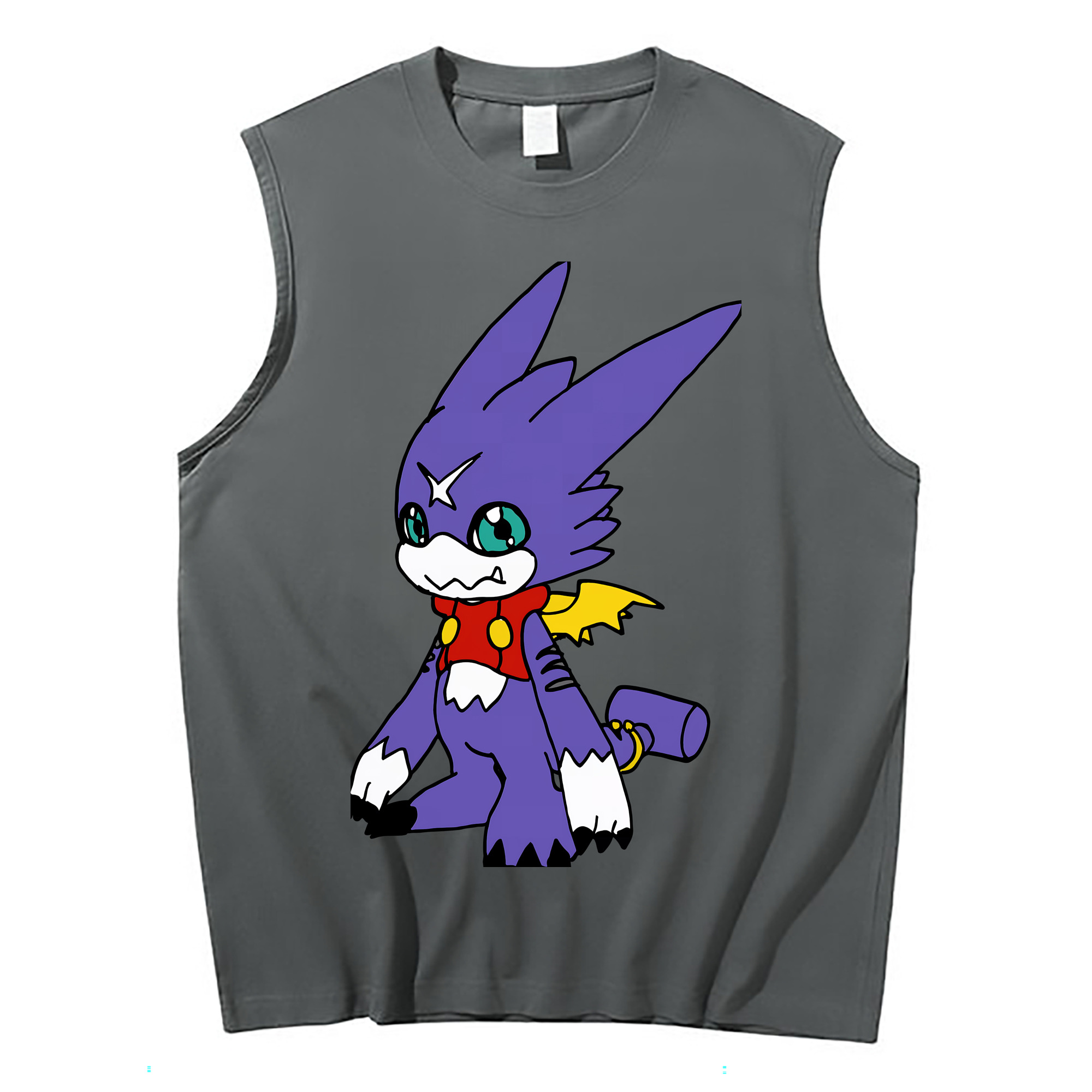 （画像用） Digimon デジタルモンスター/デジモン コットン100％タンクトップ（フロントプリント）